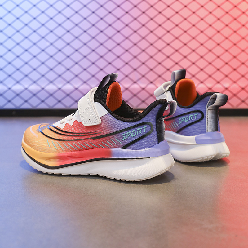 Zapatillas de Running con Velcro para Niños de Malla Transpirables y Antideslizantes para Pista