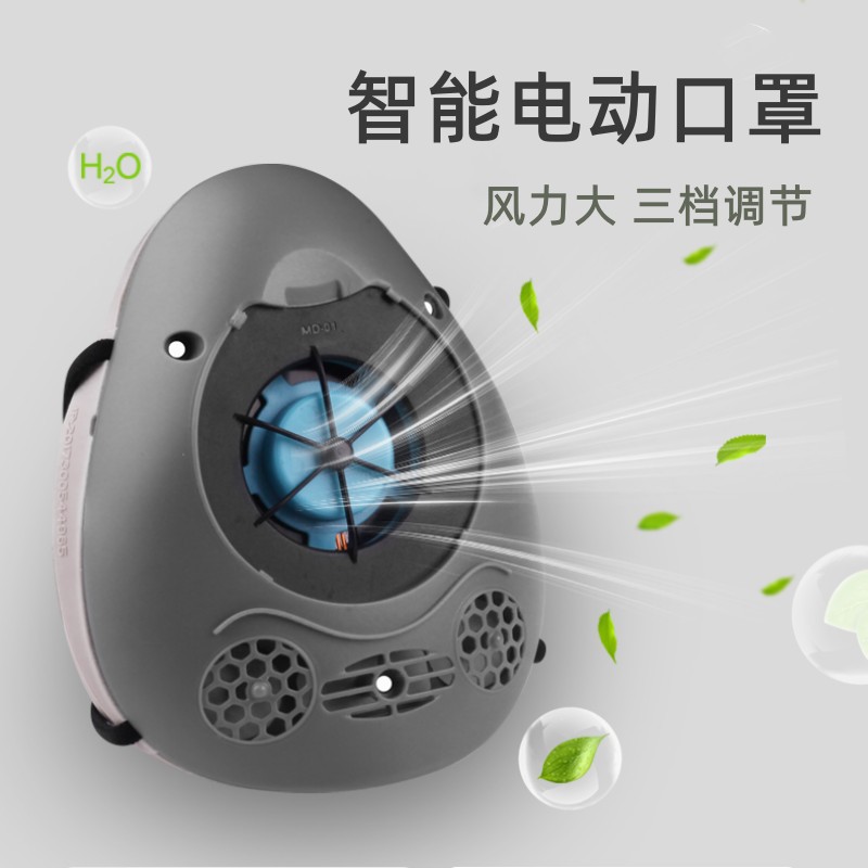 智能电动防护口罩工业劳保防灰尘家具厂喷漆煤矿向里送风过滤面具