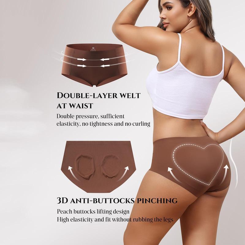 2026 Autumn and Winter Cross-Border Foreign Trade New Autumn Women's Seamless Mid-Waist Underwear Invisible Full Coverage