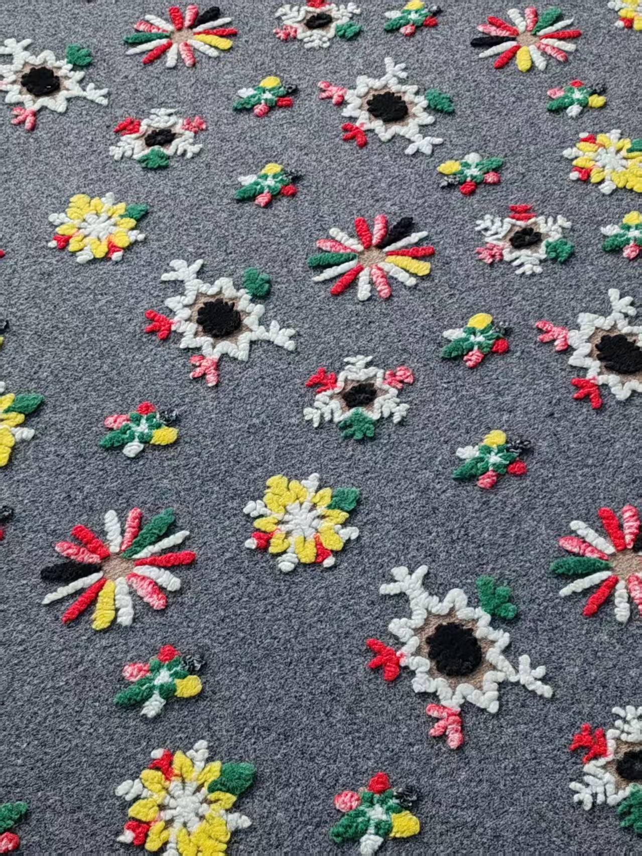 2455 그레이 배경 크리스마스 꽃