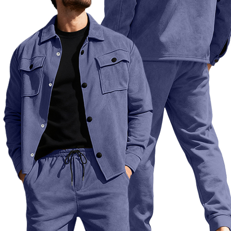 26 transfronterizos Europa y América Amazon hombre ropa de vestir primavera y otoño deportes casuales de peluche chaqueta de correa de negocios pantalones