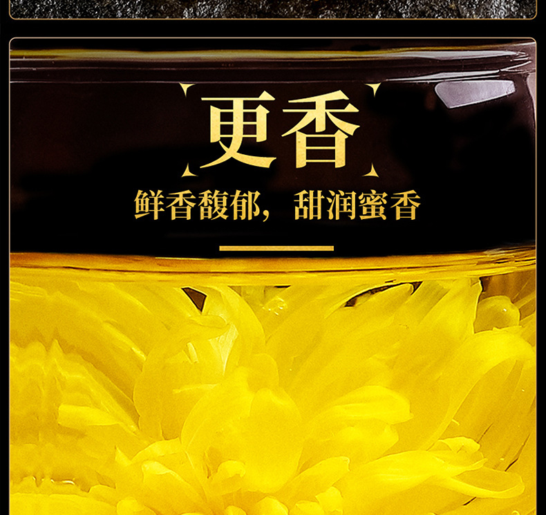 Golden Silk Imperial Chrysanthemum Flower Tea Dried Yellow Chrysanthemum Blossoms 20g Yunnan Herbal Tea in use