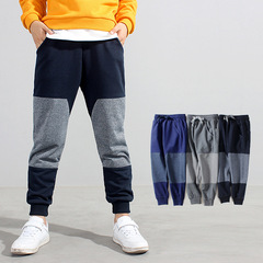 Spring Korean Version New Boys' Sport Long Pants for Middle and Big Kids, Colorful Contrast Splicing Sweatpants for Children, Casual Pants for Wholesale