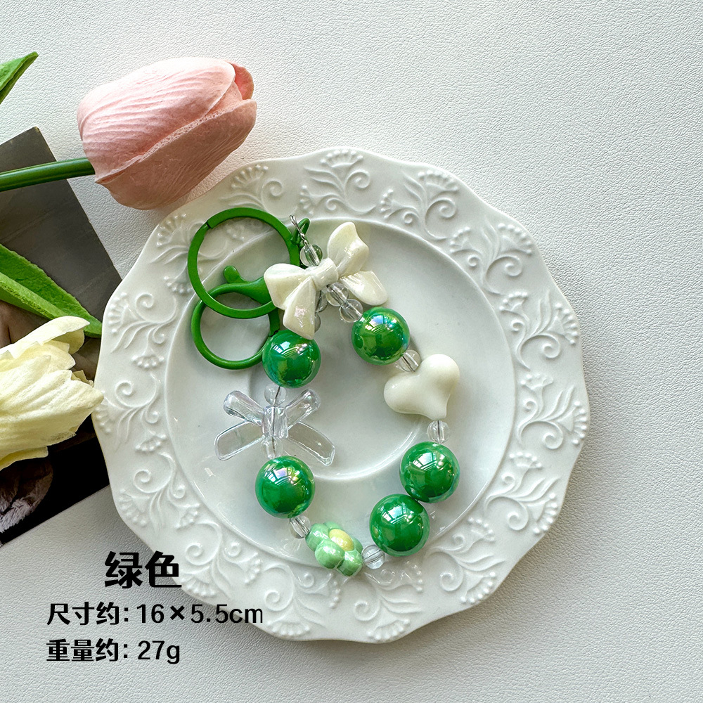 Arco de cuentas colgante llavero colgante decoración estrella de cinco puntas colgante caso de teléfono móvil colgante bolso de mujer colgante red