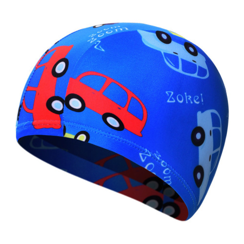 Yu swimming cap fabric does not strangle the head, children's comfortable ear protection, boys and girls hot spring cloth hat children's swimming equipment