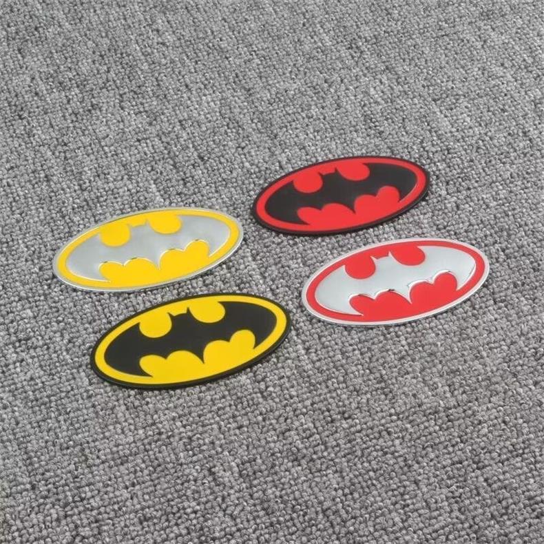 Car personalized emblem Batman 3D metal modified car sticker body decoration sticker tail emblem side emblem scratch cover sticker