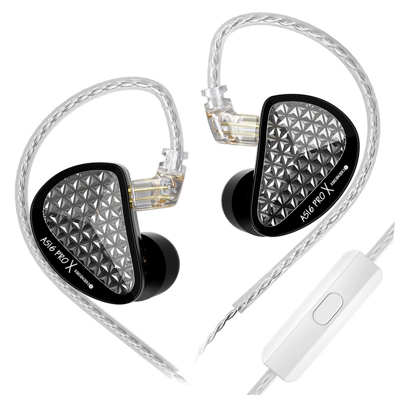 KZ AS16 PRO X 16BA внутриканальные наушники HiFi мониторинговые наушники высокого качества проводные наушники
