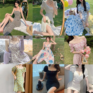 SHEIN Cross-border Foreign Trade Floral Sexy Dress Wholesale of women's clothing