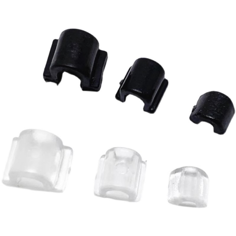 Accesorios de la joyería de bricolaje pasta de hebilla de goma hebilla del anillo del pelo hebilla de plástico C hebilla negro transparente Flor del anillo del pelo