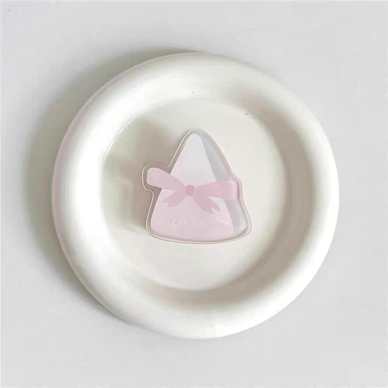 中国风少女粉色蝴蝶结鱼板pp夹亚克力便签夹创意试卷夹零食封口夹|undefined