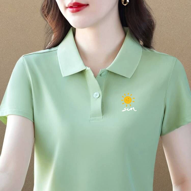 T-shirt, solid polo, 40 years, with short sleeve