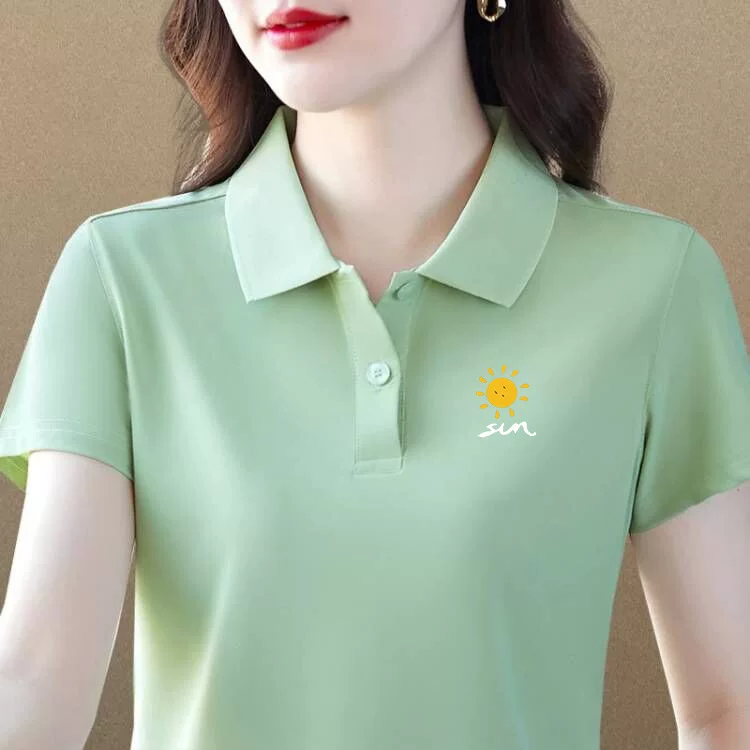 T-shirt, solid polo, 40 years, with short sleeve