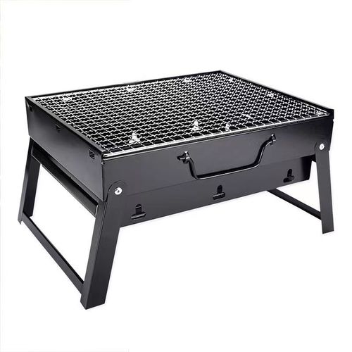 Multi-person outdoor camping medium-sized thickened folding barbecue grill portable folding barbecue stove household oven