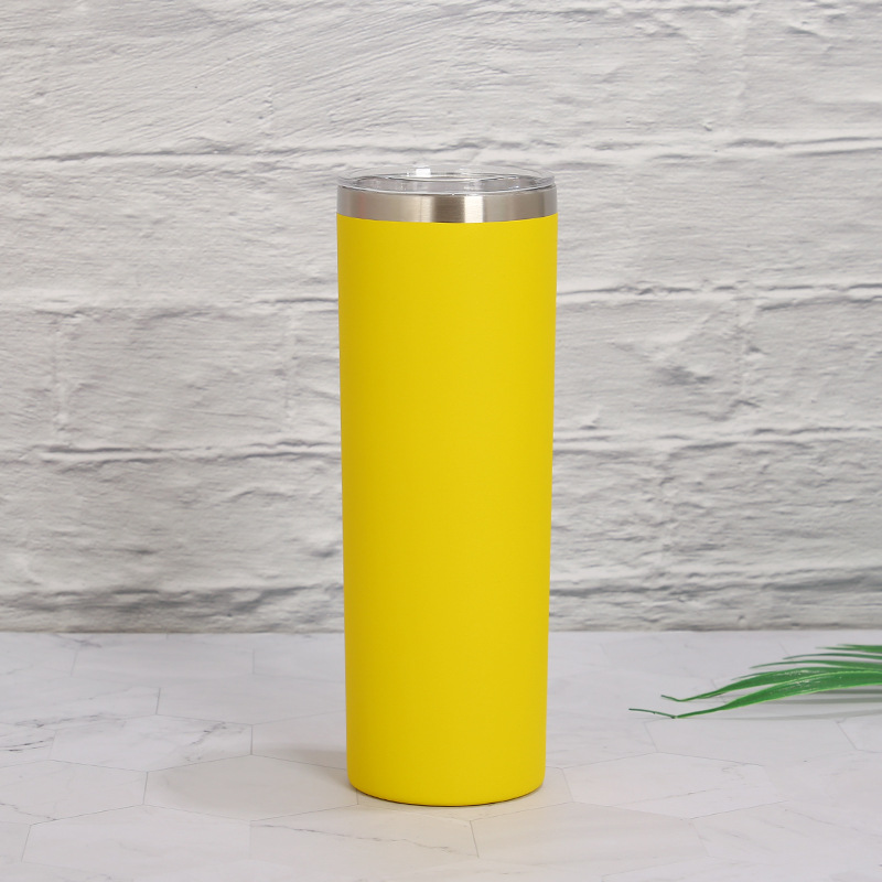 Vaso térmico de acero inoxidable 20oz, recto y de doble capa.