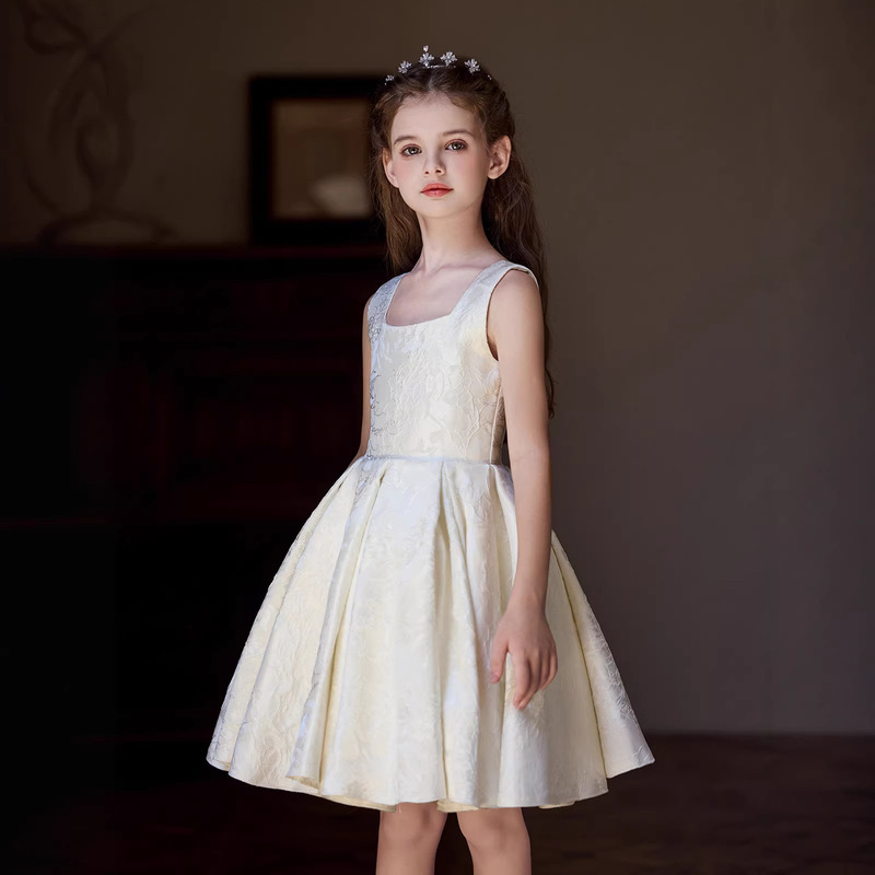 Flower Girl Dress 2026 for Young Girls, Children's Princess Dress, Birthday Performance Outfit, Cross-Border Foreign Trade Wholesale