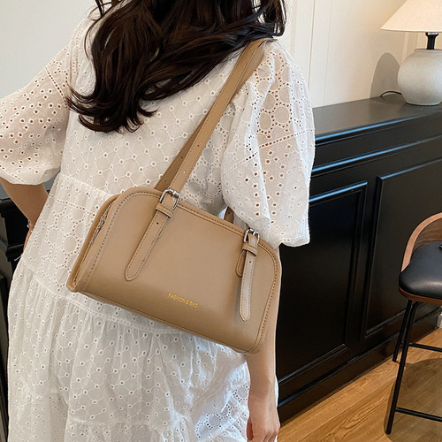 Casual Solid Color Minimalist Pillow Bag for Women 2025 Spring New Fashion Crossbody Bag Trendy Niche Design Single Shoulder Bag