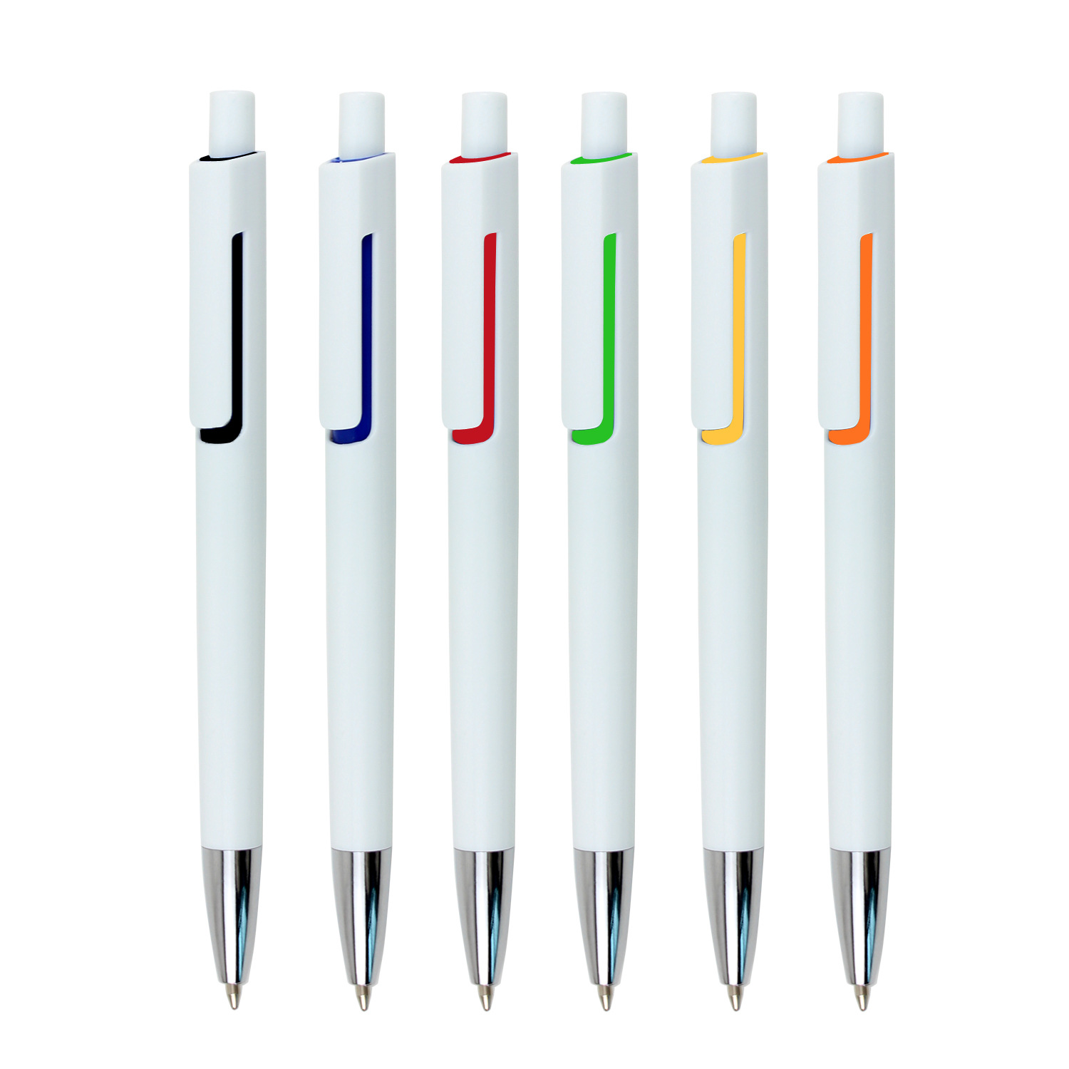 Transfronterizo simple barra blanca bolígrafo personalizado logotipo bolígrafo creativo de colores bolígrafo de regalo de plástico ABS al por mayor