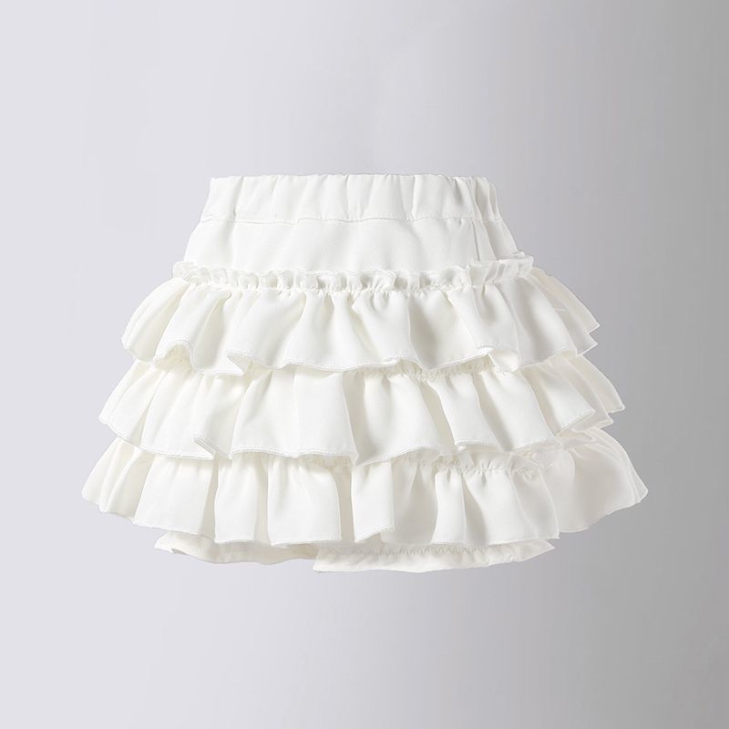 파일 스커트 화이트 / 90cm