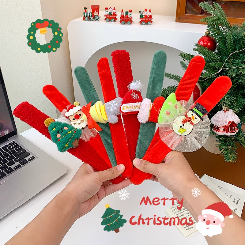 Navidad collar decoración para niños regalos Santa pulsera de alce eventos de jardín de infantes regalos de vestir