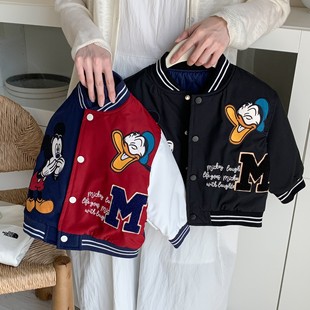 Children's down Cotton Jacket 2025 Winter Style Coat for Girls, Cartoon Boys' Baseball Jacket, Children's Clothing Jacket