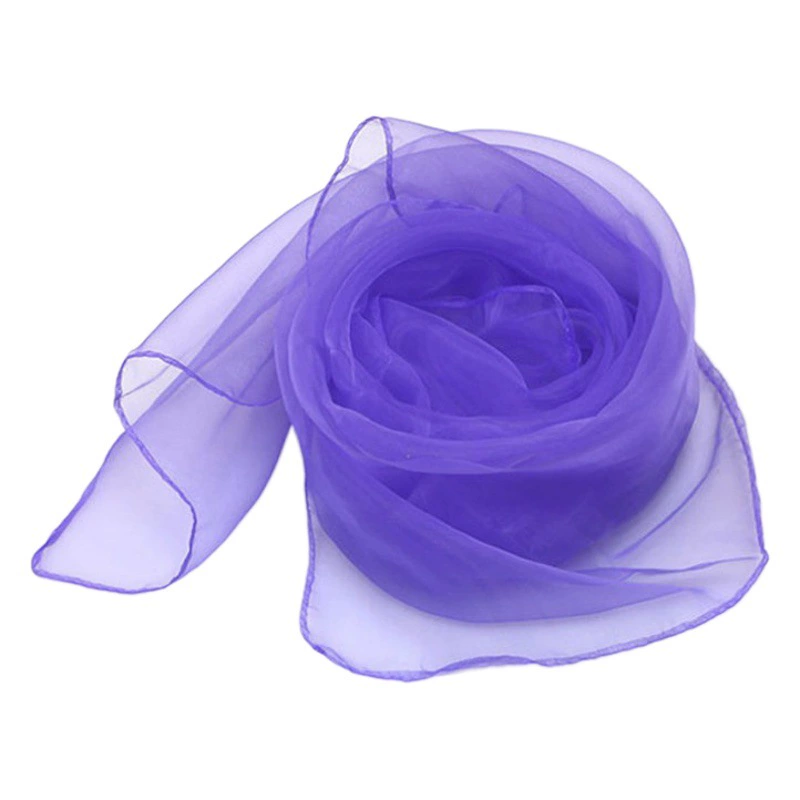 Сплошной цвет монохромный шифоновый маленький шарф для танцев новый стиль маленький квадратный шарф карамельного цвета ветрозащитный шарф с покрытием из песка