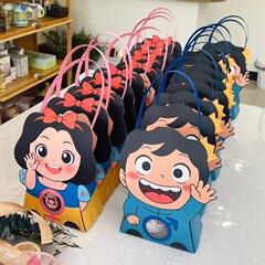 六一兒童節卡通手提禮品袋生日糖果伴手禮糖果盒幼兒園禮物包裝盒