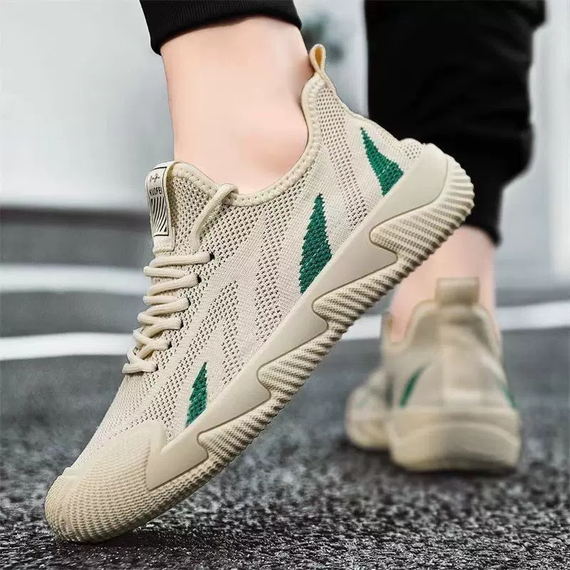 一件代发男士休闲飞织鞋透气轻便运动鞋子男跨境男鞋批发百搭布鞋