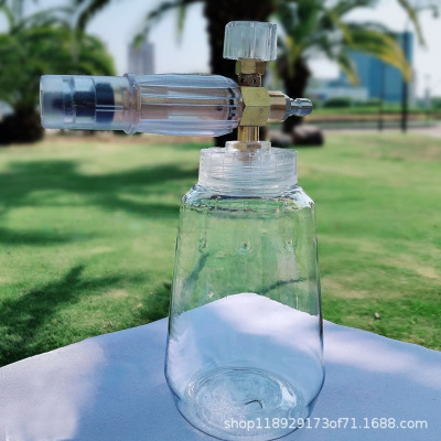 Transparent PA Taizhou all-copper car wash water gun fan-shaped spray bottle manufacturer direct sales high-pressure cleaning machine foam spray bottle