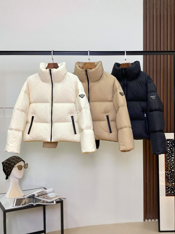 2025PRA家羽绒服女短款帅气立领压胶秋冬新款韩版宽松保暖外套|undefined