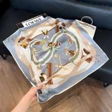 春夏季印花发带小丝巾女小长条高级感包头巾法式小方巾绑包搭衬衫