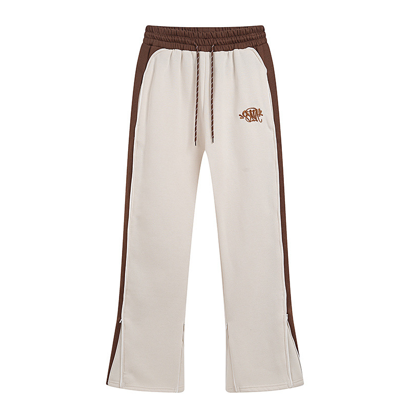 SynaWord American Stitch Sweater Pantalones Syna mujer y mujer marca de moda bordada color combinado pareja set casual