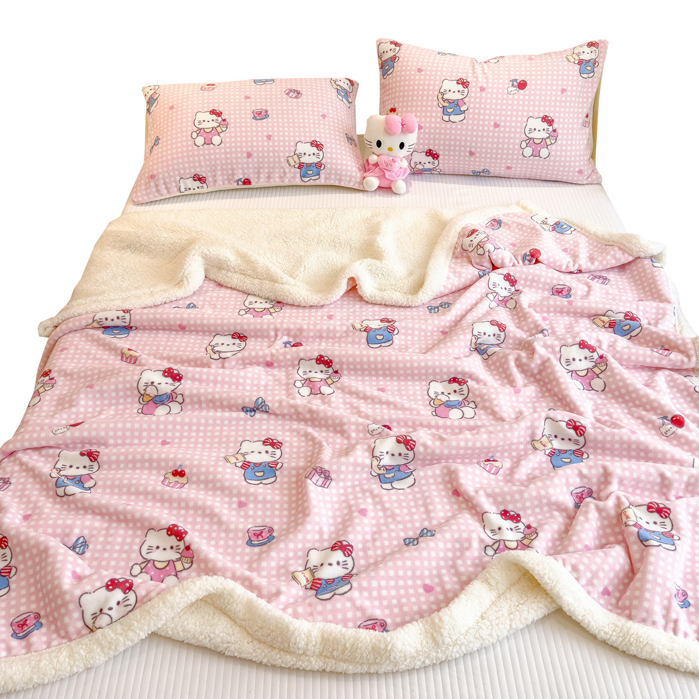 A clase de leche mantas de peluche invierno engrosado siesta de oficina mantas de aire acondicionado mantas mantas de sofá para niños mantas sábanas sábanas