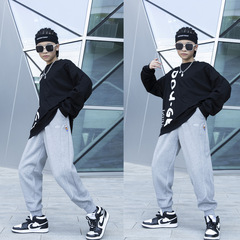 2024年春秋新款韓版外貿童褲男字母兒童休閒褲潮流男童運動長褲潮