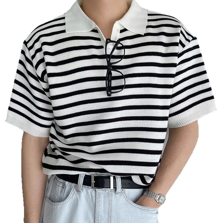 Camisas de polo de manga corta de estilo antiguo, camisetas comerciales de cuello V de gaviota, camisetas de verano al por mayor.