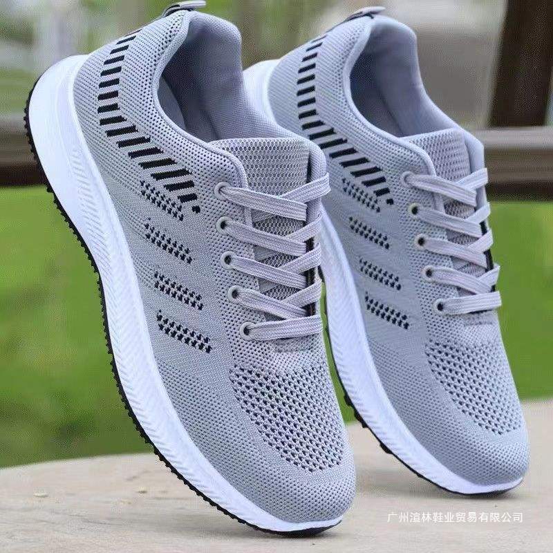 2025 Sports Shoes Men's Breathable Casual Shoes New Lightweight Soft Sole Anti-Slip Trendy Deodorant Shoes Running Men's Shoes