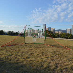7X7 three-hole rugby training pitching net improve throwing accuracy training Net plus enclosure net