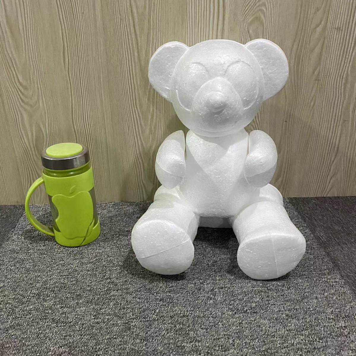 Oso de espuma directo de fábrica blanco DIY material de arreglo floral hecho a mano Día de San Valentín Rosa oso con juguete