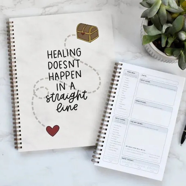 跨境新品Straight Line Mental Health Journal 直线心理健康杂志