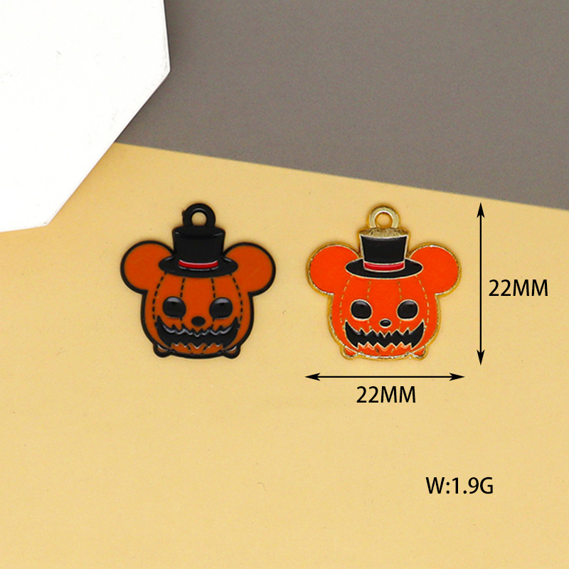 25g Weight Pendant Jewelry Making Type 16*30mm, 19 * 21mm, 20 * 23mm Jewelry Making Size DIY Jewelry Accessories Classification 10 PCS/Package Quantity Alloy Material Halloween Festival Pumpkin, Bow Knot, Skull Pattern Enamel Design Cool Style, IG Style Style 10 PCS/Package 16*30mm 19 * 21mm 20 * 23mm Alloy Pumpkin Bow Knot Skull Pendant 13