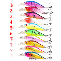 噪音響珠遠投潛水搖滾小胖米諾餌7.1cm7g 加強三本鈎垂釣漁具產品