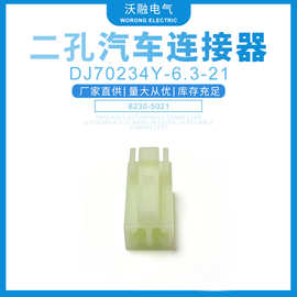 二孔汽车连接器DJ70234Y-6.3-21胶壳插件6230-5021连接器量大价优