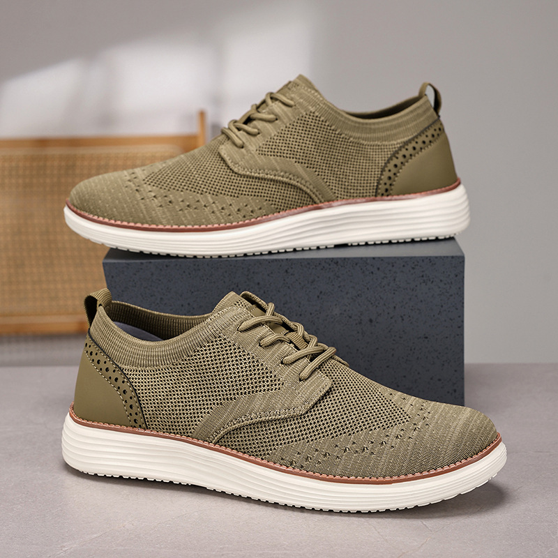 2025 nuevos zapatos casuales de hombre ligeros transfronterizos Amazonas tamaño 48 transpirables zapatos de tela voladora para hombres image 3