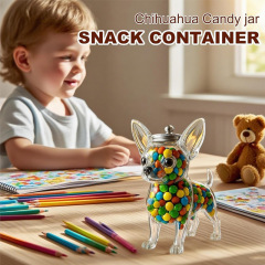 跨境新品 Chihuahua candy jar吉娃娃糖果罐厨房储藏零食饼干容器