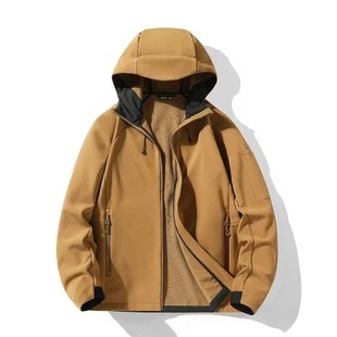 Outdoor Soft Shell Jacket Men's Autumn and Winter Waterproof Windproof Sports Jacket Breathable Soft Shell Jacket Women's Jacket for Foreign Trade