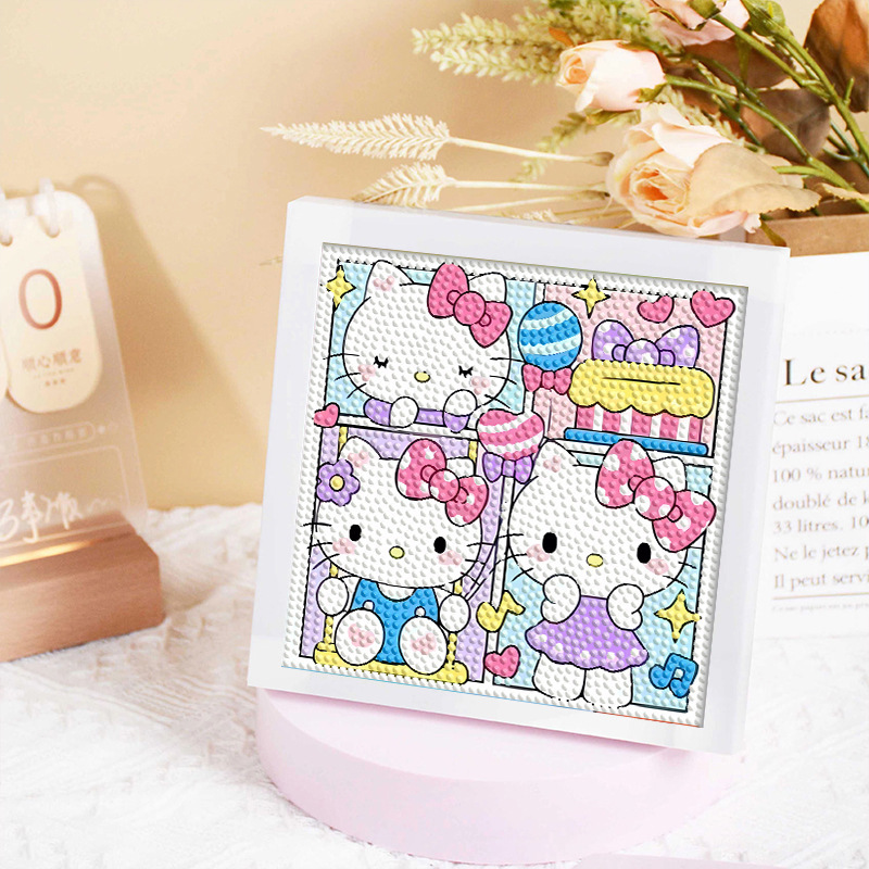 Diamante infantil DIY hecha a mano con material de marco paquete de dibujos animados Sanliou pegatinas de diamante regalo al por mayor pinturas de mampostería