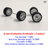 Alloy car, car model, modified wheels, rubber tires, scale 1:64