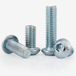 10.9级ISO7380内六角平圆头机螺钉盘头蓝白锌蘑菇头伞头圆 M3M4M5