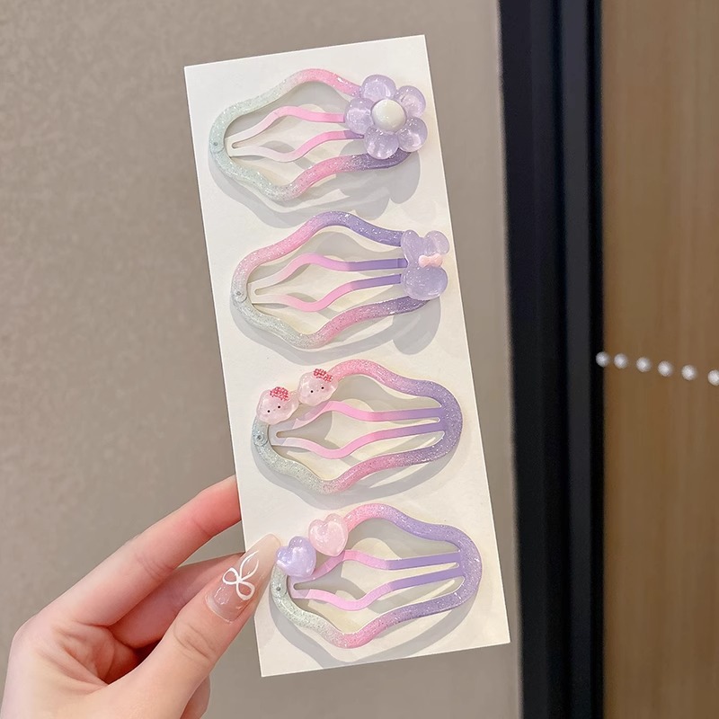 Pinza bb de color dopamina para niños cabello roto estrella de cinco puntas horquilla para niñas que no lastima el cabello, pinza para el cabello con flequillo para bebés, accesorios para el cabello lindos