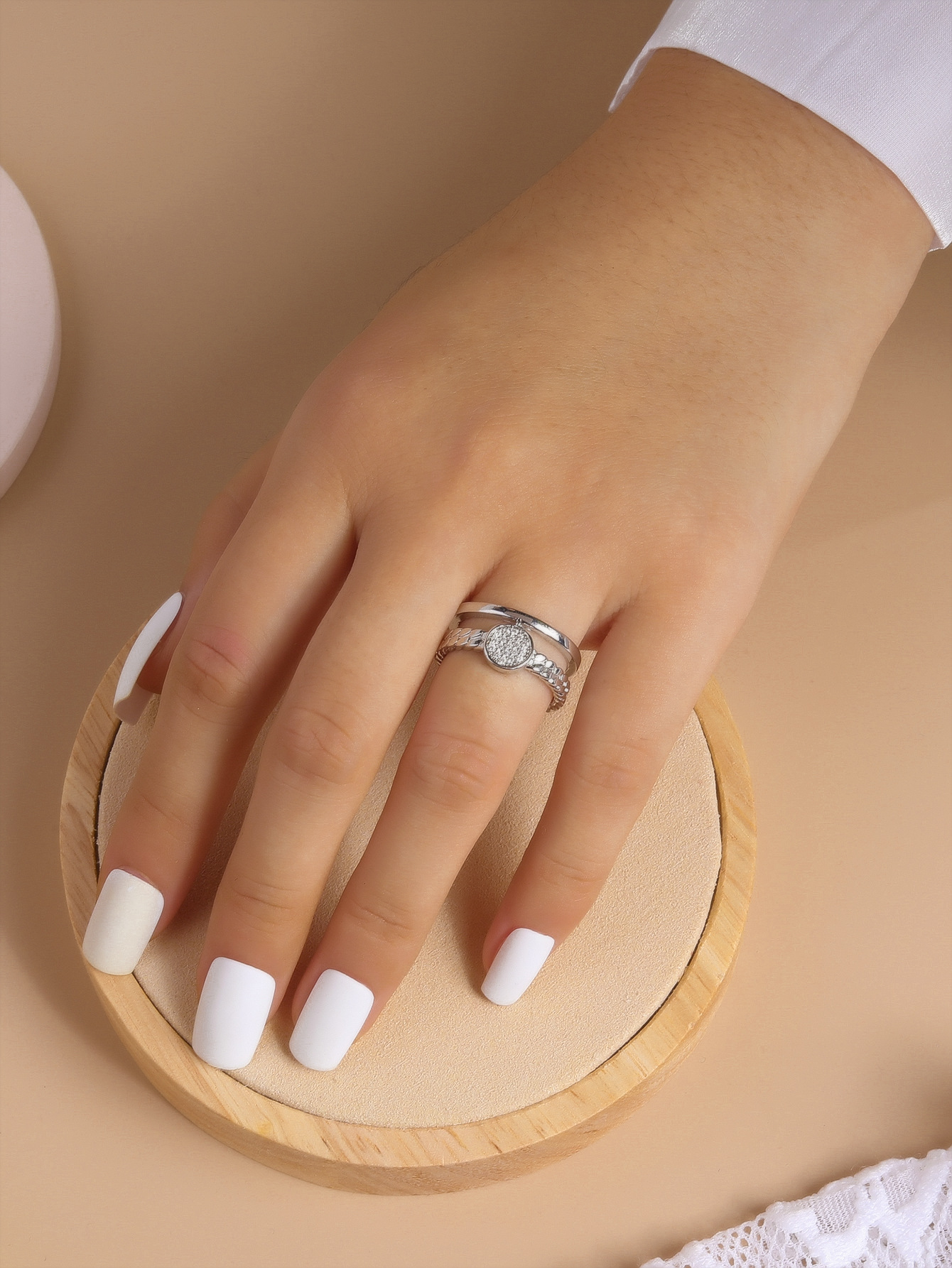 欧美时尚复古戒指 外贸畅销指环 精品微镶首饰批发个性圆锆石戒指