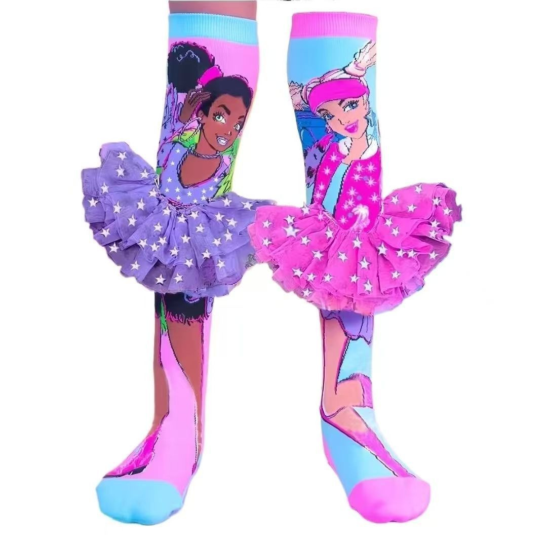 Red transfronteriza de Internet estilo caliente joyería para niños calcetines personalidad tendencia dibujos animados Magic boy calcetines niña princesa calcetines al por mayor